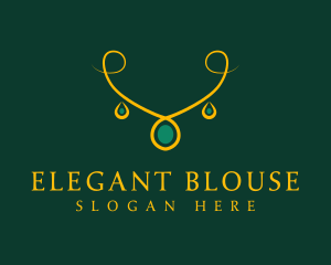 Elegant Golden Necklace logo design