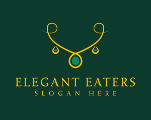 Elegant Golden Necklace logo design