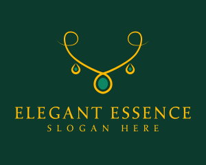 Elegant Golden Necklace logo design