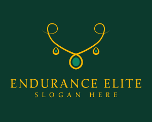 Elegant Golden Necklace logo design