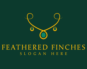 Elegant Golden Necklace logo design