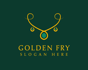 Elegant Golden Necklace logo design