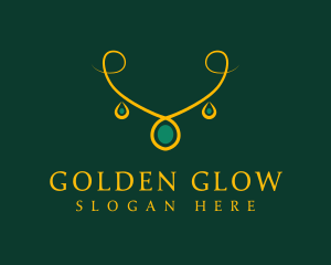 Golden - Elegant Golden Necklace logo design