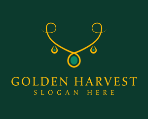 Golden - Elegant Golden Necklace logo design