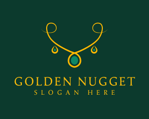 Elegant Golden Necklace logo design