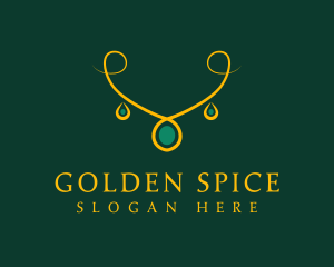 Elegant Golden Necklace logo design