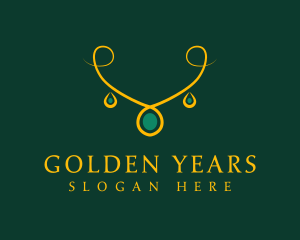 Elegant Golden Necklace logo design