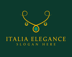 Elegant Golden Necklace logo design