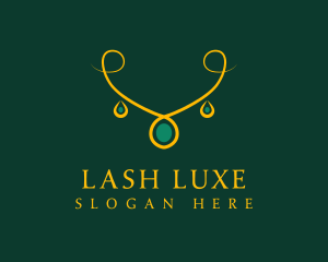 Elegant Golden Necklace logo design