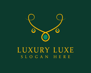 Elegant Golden Necklace logo design