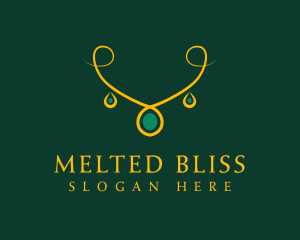 Elegant Golden Necklace logo design