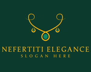 Elegant Golden Necklace logo design