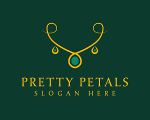 Elegant Golden Necklace logo design