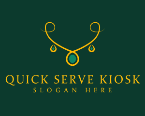 Elegant Golden Necklace logo design