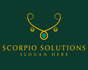 Elegant Golden Necklace logo design