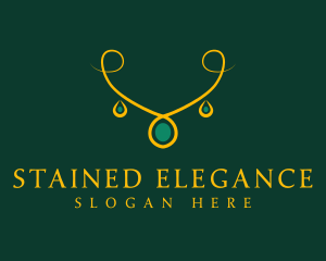 Elegant Golden Necklace logo design