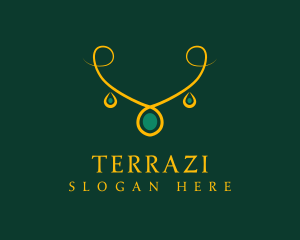 Elegant Golden Necklace logo design