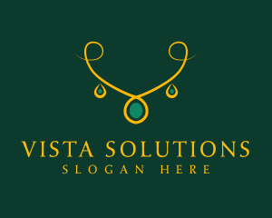 Elegant Golden Necklace logo design