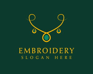 Elegant Golden Necklace logo design