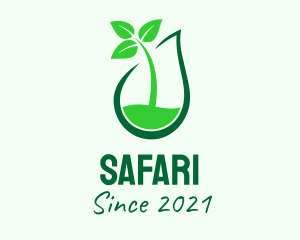 Botanical - Green Organic Liquid logo design