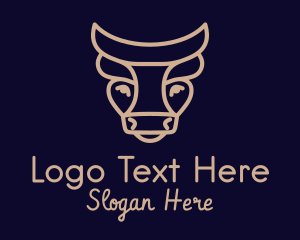 Horns - Brown Taurus Bull logo design
