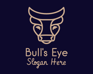 Brown Taurus Bull  logo design