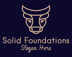 Cattle - Brown Taurus Bull logo design