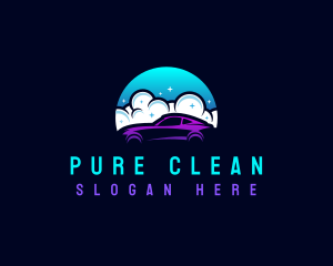 Cleaning Bubble Carwash logo design