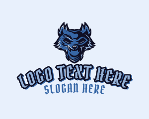 Esports Gamer - Blue Wolf Esports logo design