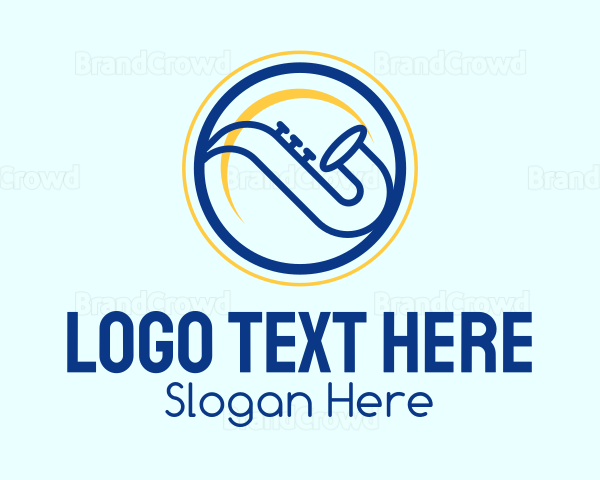 Music Instrument Saxophone Logo