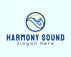 Music Instrument Saxophone logo design