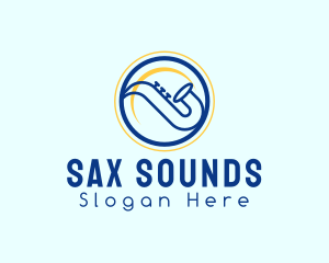 Sax - Music Instrument Saxophone logo design