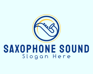 Saxophone - Music Instrument Saxophone logo design