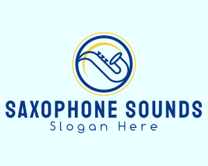 Saxophone - Music Instrument Saxophone logo design
