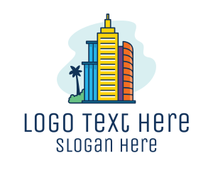 Condo - Tropical City Living logo design