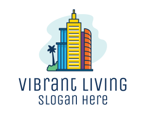 Tropical City Living  logo design