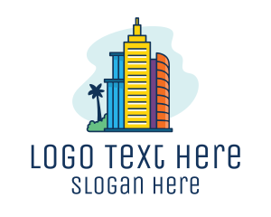 Real Estate - Tropical City Living logo design