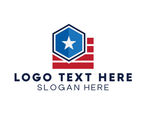 Star Hexagon Stripes Logo