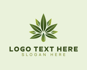 Organic Marijuana Droplet Logo