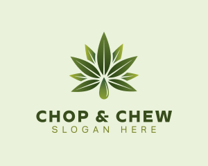 Plantation - Organic Marijuana Droplet logo design