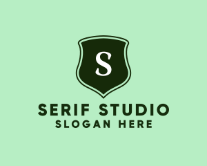 Serif - Academy Security Shield logo design