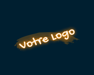 Playful - Cool Neon Art logo design