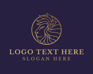 Deluxe - Luxury Lion Safari logo design