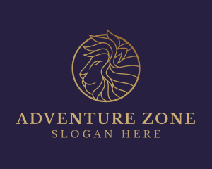 Luxury Lion Safari logo design