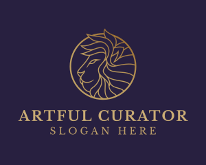 Luxury Lion Safari logo design