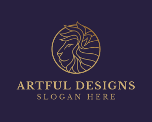 Luxury Lion Safari logo design