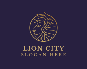 Luxury Lion Safari logo design