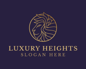 Luxury Lion Safari logo design