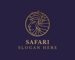 Luxury Lion Safari logo design