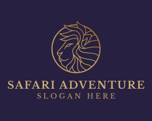 Luxury Lion Safari logo design